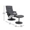 Flash Furniture Rachel Contemporary Multi-Position Recliner and Ottoman w/Wrapped Base in Gray LeatherSoft BT-7862-GY-GG - alternate 9